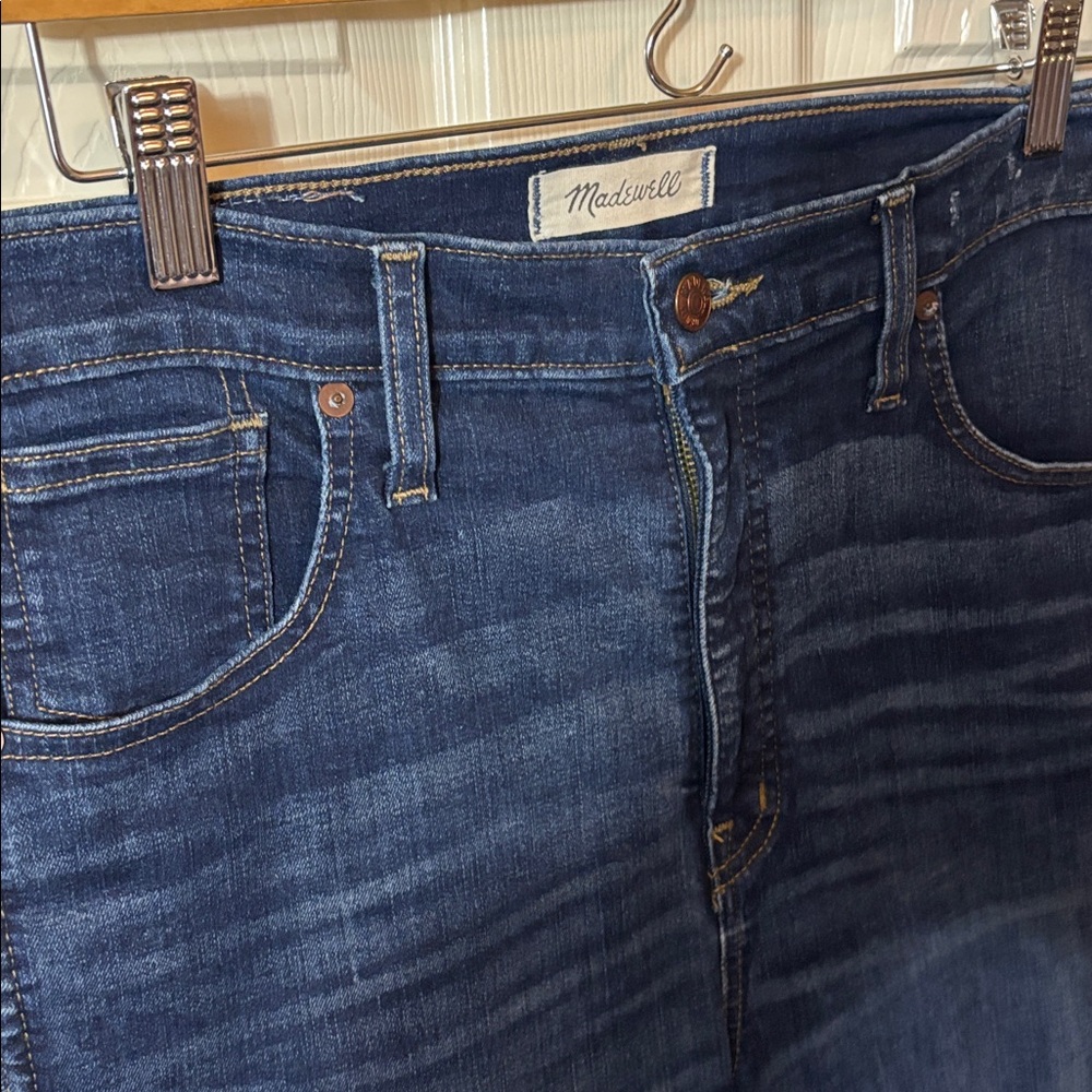 Madewell Indigo Denim Pants high rise skinny - Picture 2 of 7